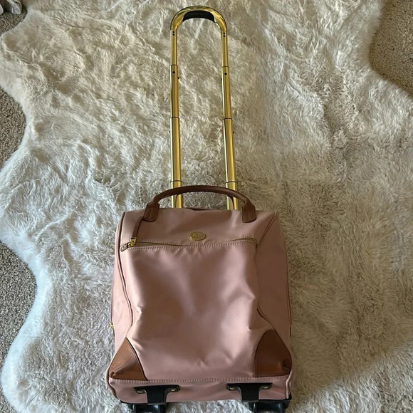 Joy Mangano Pink and Brown Travel Bag - Picture 10 of 15